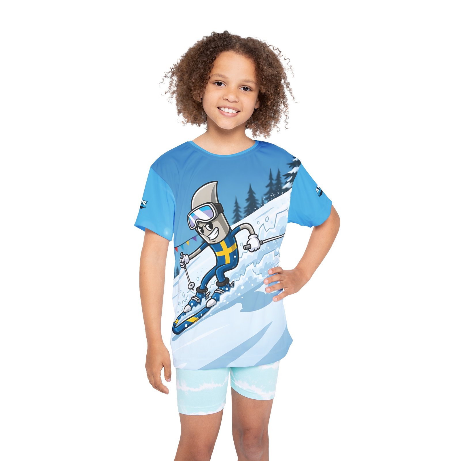 Sweden Ski Kids Sports Jersey (AOP) - Image 4