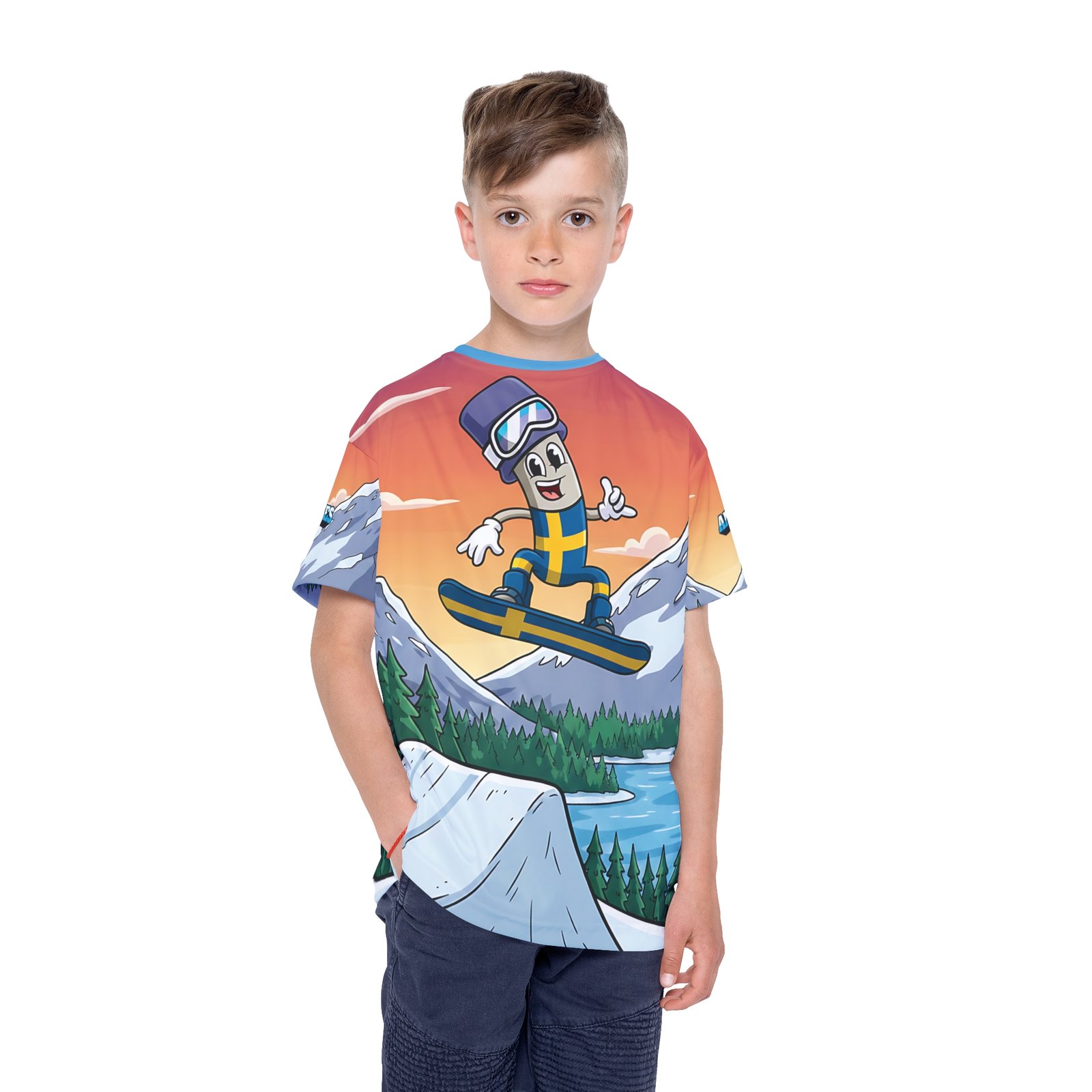 Sweden Board Kids Sports Jersey (AOP) - Image 3